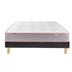 MERINOS Ensemble Matelas Sommier 140 x 190 Endormi 140x190 + sommier velours nuit + pieds