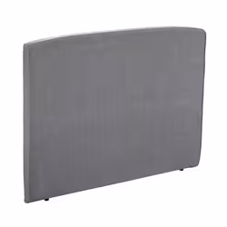 Tête de lit déco galbée chenillé gris cendré 200 - Epeda