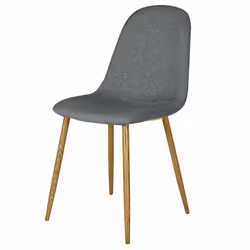 Altobuy - winter - Ensemble Table + 4 Chaises Gris Foncé - Blanc