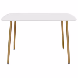 Altobuy - winter - Ensemble Table + 4 Chaises Gris Foncé - Blanc