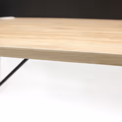 Badie - Bureau Plateau Effet Bois et Piètement Gris Foncé - Marron clair - Vue supplémentaire 6