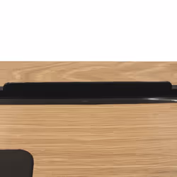 CALEB - Bureau Plateau Effet Bois et Piètement Noir - Vue supplémentaire 5