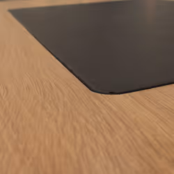 CALEB - Bureau Plateau Effet Bois et Piètement Noir - Vue supplémentaire 6