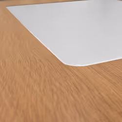 Caleb - Bureau Plateau Effet Bois et Piètement Blanc - Marron clair - Vue supplémentaire 7