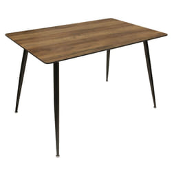 Tiany - Table Repas Rectangulaire Effet Bois - Marron foncé