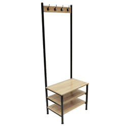 Brieg - Meuble d'Entrée Portemanteau et Chaussures - Noir
