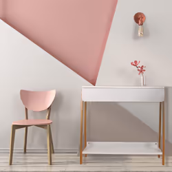 Bopha - Console Blanche et Bois avec Tiroir - Blanc