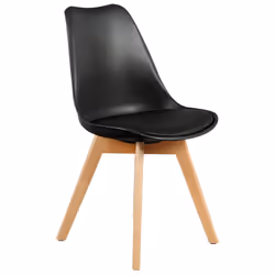 Altobuy - medaline - Lot de 2 Chaises Scandinaves Noires