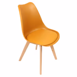 Medaline - Lot de 2 Chaises Scandinaves Jaunes - Jaune - Vue supplémentaire 4