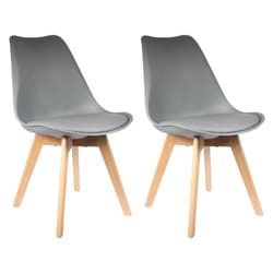 Medaline - Lot de 2 Chaises Scandinaves Grises - Gris