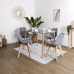 Medaline - Lot de 2 Chaises Scandinaves Grises - Gris