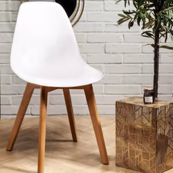 MELYA - Lot de 4 Chaises Scandinaves Blanches - Vue supplémentaire 4