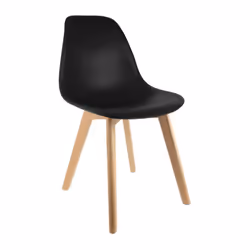 Melya - Lot de 4 Chaises Scandinaves Noires - Noir