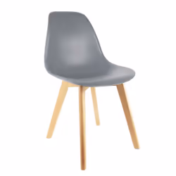 Melya - Lot de 2 Chaises Scandinaves Grises - Gris