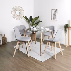 MEDYNA - Lot de 2 Chaises Scandinaves Grises - Vue supplémentaire 7