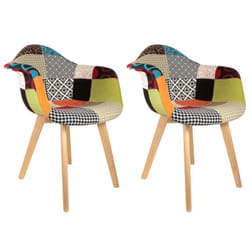 Patchwork - Lot de 2 Fauteuils Scandinaves Multicolore - Multicolore