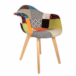 Patchwork - Lot de 2 Fauteuils Scandinaves Multicolore - Multicolore