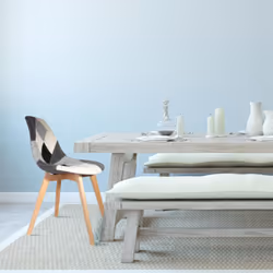Mozaik - Lot de 2 Chaises Scandinaves Noires et Blanches - Gris