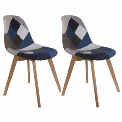 Altobuy 3663738014458, Tissu, Bleu, Bois, Bois, Intérieure, Damas