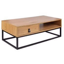 Altobuy 3663738014670, Table basse, Forme rectangulaire, Marron