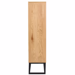 Altobuy - abril - Bibliothèque Aspect Bois et Pieds Métal - Marron foncé - Vue supplémentaire 5