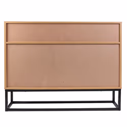 Abril - Buffet 2 Portes 2 Tiroirs Aspect Bois - Marron foncé - Vue supplémentaire 5