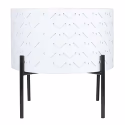 Altobuy - corally - Table d'Appoint Ronde Blanche avec Coffre - Blanc - Vue supplémentaire 5