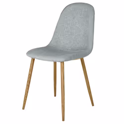 Altobuy - winter - Ensemble Table + 4 Chaises Gris Clair - Blanc