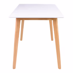 Gram - Table Repas 120x70cm Naturelle et Blanche - Blanc - Vue supplémentaire 4