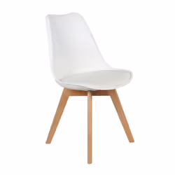 MEDALINE - Lot de 6 Chaises Scandinaves Blanches