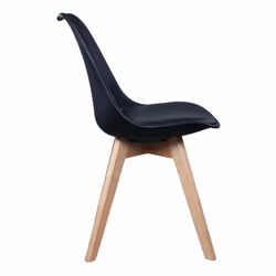 Medaline - Lot de 6 Chaises Scandinaves Noires - Noir