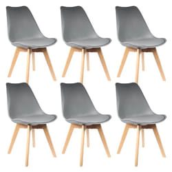 Altobuy - medaline - Lot de 6 Chaises Scandinaves Grises
