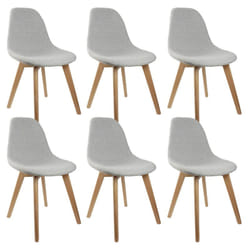 Medyna - Lot de 6 Chaises Scandinaves Grises - Gris