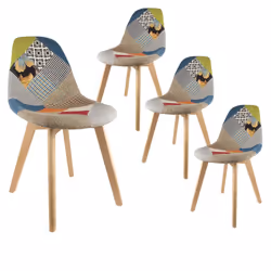 Altobuy 3663738016681, Tissu, Bois, Bois, Intérieure, Patchwork, 470 mm