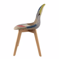 Patchwork - Lot de 4 Chaises Scandinaves Multicolore - Multicolore