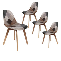 Melo - Lot de 4 Chaises Scandinaves Aspect Vieux Cuir - Multicolore