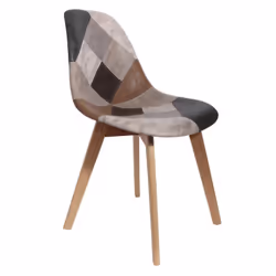 Melo - Lot de 6 Chaises Scandinaves Aspect Vieux Cuir - Multicolore