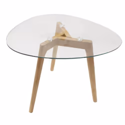 Altobuy - roch - Lot de 2 Tables Basses Gigognes Verre Trempé - Transparent