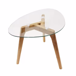 Altobuy - roch - Lot de 2 Tables Basses Gigognes Verre Trempé - Transparent - Vue supplémentaire 4