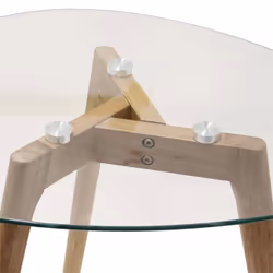 Altobuy - roch - Lot de 2 Tables Basses Gigognes Verre Trempé - Transparent - Vue supplémentaire 5