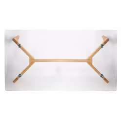 Altobuy - verane - Table Basse Rectangulaire Plateau Verre - Transparent