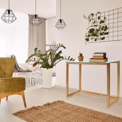 Altobuy - verane - Console Rectangulaire Plateau Verre - Transparent