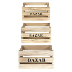 Altobuy - bazar - Lot de 3 Cagettes Gigognes Naturelles - Naturel