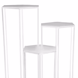 Razza - Lot de 3 Sellettes Gigognes Métal Blanc - Blanc - Vue supplémentaire 4