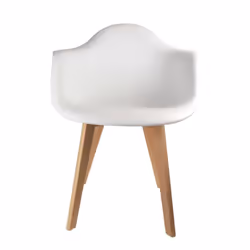 Travis - Lot de 2 Fauteuils Assises Blanches - Blanc - Vue supplémentaire 5
