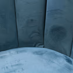 Charlotte - Lot de 2 Chaises Velours Bleu - Bleu - Vue supplémentaire 7