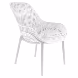 Altobuy - monica - Lot de 2 Fauteuils Coque Plastique Blanche - Blanc