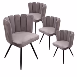 Altobuy 3663738019071, Velours, Gris, Métal, Métal, Intérieure, Charlotte