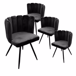 Altobuy 3663738019095, Velours, Noir, Métal, Bois, Intérieure, Charlotte