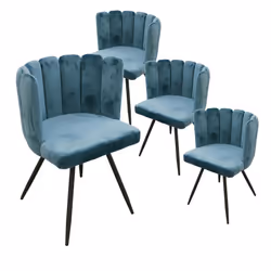Altobuy 3663738019118, Velours, Bleu, Métal, Métal, Intérieure, Charlotte